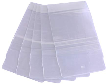 Bright Ideas Buchumschlag, 298 x 500 mm, transparent, verstellbar, zum Hineinschlüpfen (Box mit 50 Stück), aus abwischbarem, starkem und stabilem PVC zum Schutz von Schulheften