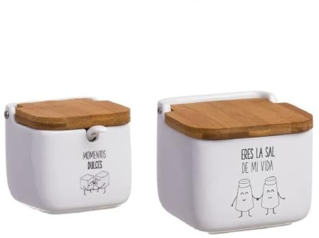 D,casa Salero y azucarero de Cocina Original cerámica de diseño | Recipientes cerámica Almacenamiento. (Momentos)