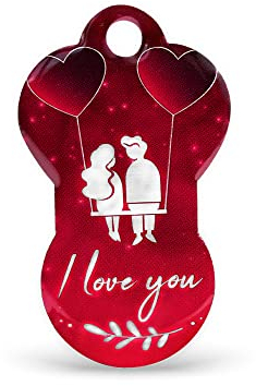 TRIGGI® der Einkaufswagenlöser I LOVE YOU, Einkaufschip zum abziehen, Einkaufswagenauslöser, Schlüsselanhänger, Einkaufswagenchip Metall