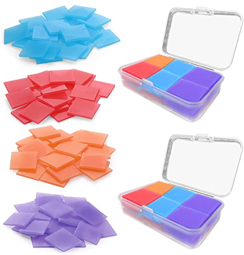 80 Stück Diamond Painting Stift Kleber,4 Farben, DIY Malerei Kleber Ton Set, bunte Malerei Ton Wachs für Stickerei Zubehör Diamond Painting (Blau, Rot, Lila, Orange)