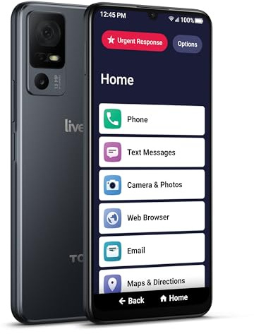 LIVELY Jitterbug Smart4 Smartphone for Seniors - Cell Phone for Seniors - Not Compatible with Other Wireless Carriers - No SIM Needed - Must Be Activated Phone Plan