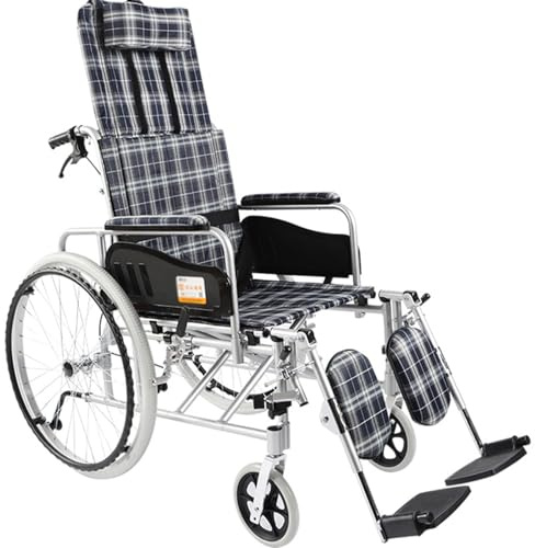 Fauteuil Roulant Pliant LéGer, Fauteuil Roulant De Transport LéGer, Fauteuils Roulants De Voyage Portables Avec Frein à Main, Adapté Aux Personnes âGéEs Et Aux Enfants, Poids Net 17 Kg