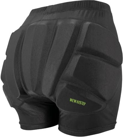 Kids Butt & Hip Padded Shorts for Skating,Youth Hip Protection Pads Figure Skating Shorts Crash Butt Pads for Tailbone & Butt (Black, X-Small)