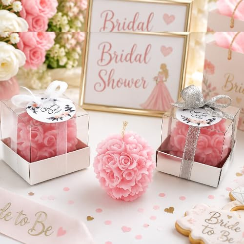 bomboniere matrimonio, Rosa 50 pezzi candele profumate bomboniere battesimo, anni ragazzo, comunione, cresima, anniversario di, compleanno bigliettini