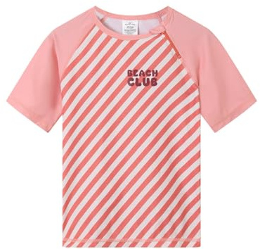 Monnëka Rashguard Enfant Manches Courtes pour Plage et Piscine | Rashguard manches courtes pour enfants. Confortable, facile à enfiler. Pour plage, piscine et sports d'eau.