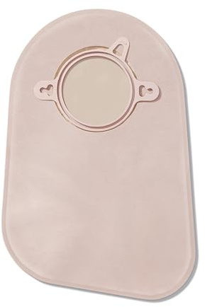 Hollister 18373 New Image - Bolsa de ostomía cerrada de 2 piezas de 9 pulgadas, coincidencia de código de color rojo, paquete de 60, beige, tamaño de brida de 2-1/4 pulgadas, filtro AF300