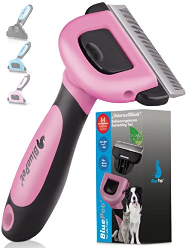 BluePet brosse pour chats & chiens à poils courts | Elimine 90% des Poils | élimination du sous-poil