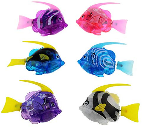 Escomdp Electric Fish Toys Electronic Animal Pets Baby & Toddler Bath Toy Bathtub, Fish Tank Kids Gift (6 Pack)
