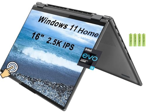 Lenovo Yoga 7i 16 - Laptop business convertibile 2 in 1 [Windows 11 Pro], touchscreen IPS da 16 2,5K, Intel 12-Core i5-1240P, RAM LPDDR5 da 8 GB, SSD da 2 TB, KB retroilluminato, impronte digitali,