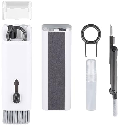 7-i-1 elektronisk rengöringssats, tangentbordsrengöring, laptoprengöringssats för skärm, mobiltelefon, Bluetooth, headset, lego, airpods, laptopkameralins (svart)
