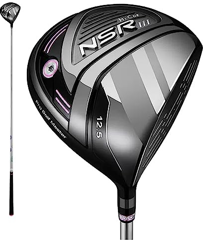 PGM Golf Club Women's Golf Driver for Right Handed with Headcover - High Bounce Driver Fairway Utility Woods with Titanium Club Head and Graphite Shaft