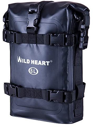 WILD HEART Borsa Asciutta per Moto Crash Bar Bags per Moto Usata come Bagaglio Sedile Posteriore Rack Sella Posteriore Fender Pouch Dirt Bike Gear Borsa laterale per Attrezzi Pack