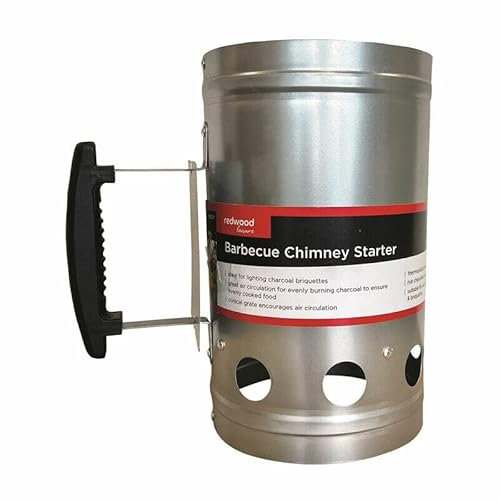 Garden Mile BBQ Charcoal Chimney Starter Large Barbecue Coal Chimney Fire Starter Coal Burner Ideal Lighting Charcoal Briquettes BBQ Essentials
