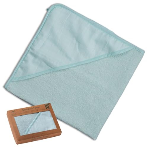 Urban Kanga Accappatoio Neonato con Cappuccio Asciugamano Neonati da Bagnetto (Menta)