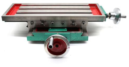 OUBUBY 2 Achsen Kreuztisch 450×170 mm, Frästisch mit 230 mm X Achse,110 mm Y Achse, Koordinatentisch aus Gusseisen, Bohrtisch, Fräsständer für Alle Bohrtische, Bohrmaschinen und Fräsmaschinen