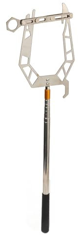 Bootshaken Einfädlerteleskop, Festmacher Haken mit Teleskopstange Langstrecken Einfädler mit Rutschfester Griff, für Schiffe Yachten Kajaks Docking-Lanyards (Mit Teleskopstange)