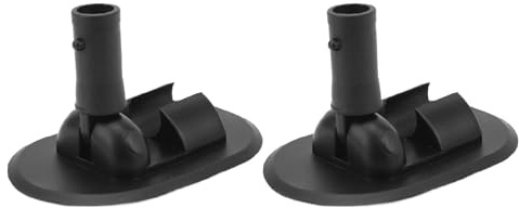 Lot de 2 bases de tente pour bateau gonflable, 120x78x15mm/4,7x3,1x0,6 pouces Base de montage pour auvent de kayak avec rotation à 180 degrés support de pare-soleil portable pour bateau à rames