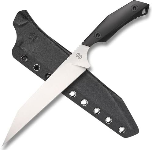 Berserk Blades YARR Feststehendes Sax Messer, Stonewashed
