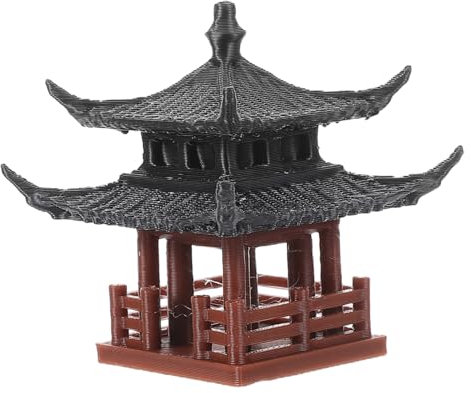 HANABASS Statua Padiglione in Miniatura Bonsai Decorazione Zen Mini Padiglione in Plastica Scultura Per Micro Paesaggi Giardini Mini Decorazioni Da Balcone