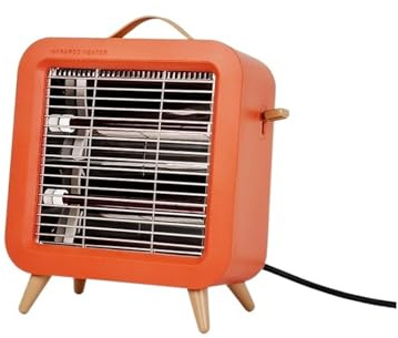 WAFOHSR Piccola Stufa Elettrica al Quarzo Luce Rossa Sole Battiscopa Linea Stufa da Forno Mini Termoventilatore da Tavolo for Uso Domestico Scaldabagno Facile da Usare(550W Orange)