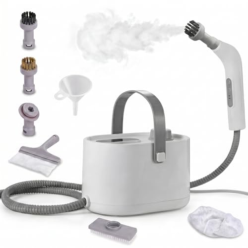 Portable Steam Cleaner, 1200W, 2.5 Bar High-Pressure, 105°C, 620ml Tank, 8-Piece Accessory Kit, Two Steam Levels