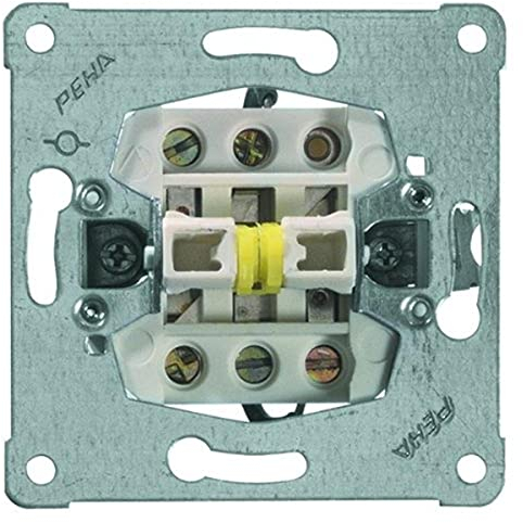 Peha 00110411 elemento fondamentale per tapparelle – Interruttore A Bilanciere con morsetti a vite per tutti i programmi da incasso 10 A 250 V, 1 poli, elettrico chiusura