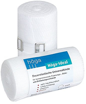 Höga Ideal, hållbar elastisk universitetslabde, 8 cm x 5 m lång, mycket hudvänlig, luftgenomsläpplig, elastisk, 2-pack.
