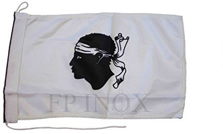 FP INOX Pavillon Corse (Drapeau) 45x30cm