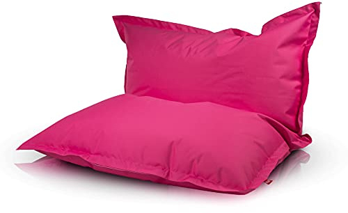 Ecopuf - Sako sittsäck för utomhusbruk - Beanbag för rummet - Stilren tygkudde - Relaxfåtölj - Storlek S - 140x100 - Rosa Nc10