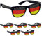 Cepewa Fanartikel WM EM │6er Set Brille Sonnenbrille Fanbrille │Fanmeile Public Viewing │schwarz rot Gold (6 x Brille Deutschland)