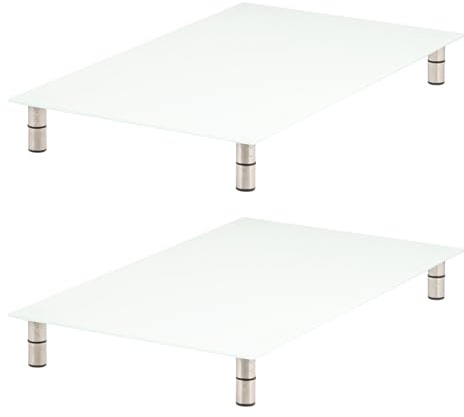 bremermann Lot de 2 plaques de protection en verre de sécurité, env. 30 x 6 x 52 cm (blanc)
