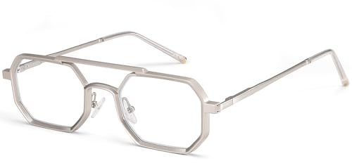 Dollger pilotsolglasögon kvinnor och män med justerbart gångjärn UV-skydd design solglasögon finns i olika färger, Transparent silver