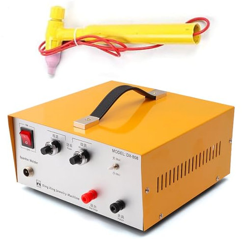 Lakenbroade Jewelry Spot Welder Pulse Sparkle Spot Welding Machine Jewelry Electric Soldering Machine Welding Pulse Sparkle Spot Welder 80A 600W Two Modes for Gold Silver Platinum Steels,110V