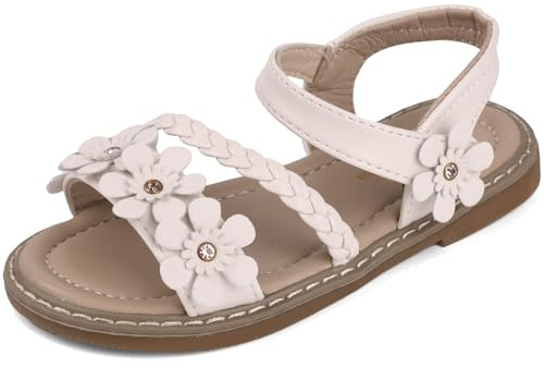 IASKDIN Sandalen Mädchen Blumen Sandals Sommer Strandsandalen