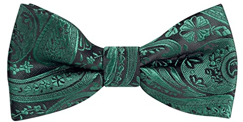 Alizeal Papillon pre-annodato, tinta unita, regolabile, per feste di compleanno, bambini, 017-Verde Scuro, Taglia Unica