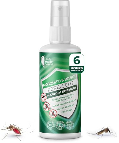 Mosquito & Insect Repellent Spray 100ml | High-Strength 30% Citriodiol Formula | DEET-Free Protection Against Mosquitoes, Midges & Biting Insects | Up to 6 Hours Skin-Applied Defence