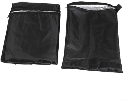 Cubierta antipolvo resistente al agua hecha de tela Oxford 420D con práctico acceso con cremallera y bolsillo de almacenamiento para una mayor protección del estante (91 x 46 x 183 cm)