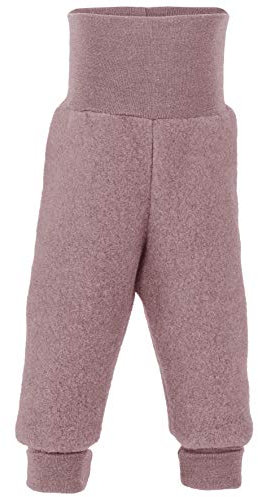 Engel Baby Hose mit Nabelbund Wollfleece, 86-92/86/92 Kinder, rosenholz melange 051E