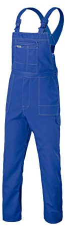 Safety 1st ARTMAS Comfort Latzhose Professionelle Arbeitshose Herren atmungsaktiv schützend für einen Monteur Gärtner Mechaniker Reißverschlusstasche Schutzkleidung leicht; Blau; Höhe 188cm; (58)