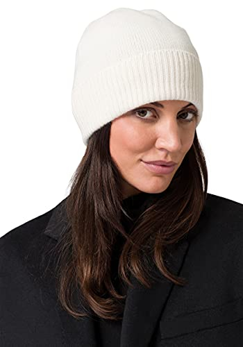 Style & Republic Kaschmir Sport Mütze-Beanie Damen aus 100% Cashmere - Dein kuscheliger Premium Beanie für stilvolle Herbst- & Winter-Momente - Beige