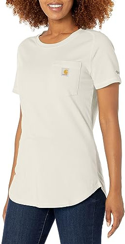 Carhartt Damen Midweight S/S Pocket T-Shirt, Farbe: Malt Größe: XS
