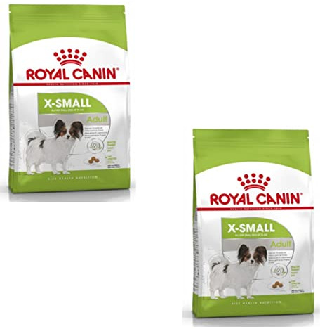 Royal Canin X-Small Adult | Pack Double | 2 x 500 g | Nourriture sèche pour Chiens Adultes de très Petite Taille (jusqu'à 4 kg) | pour Le Soutien des intestins, du Pelage et des Voies urinaires
