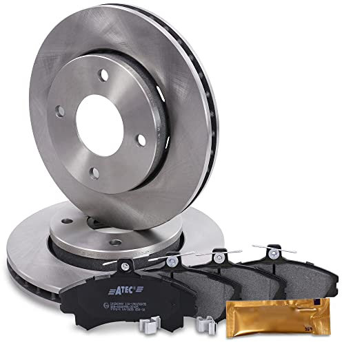 ATEC Germany Set freni asse anteriore incl. dischi freno Ø 256 mm ventilati + pastiglie freno anteriori Compatibile con MITSUBISHI COLT CZC VI Cabriolet (RG), COLT, SMART FORFOUR