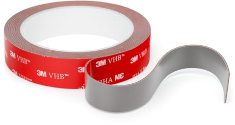 Dpm Tapes VHB - Nastro biadesivo universale Extraforte in schiuma acrilica, Resiste All'acqua e Alle Alte Temperature, Outdoor/Indoor, Decorazioni, Strisce Led, Auto, Casa e Ufficio (19 mm x 3 m)