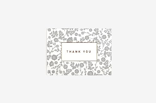 Dailylike Tarjeta de felicitación de agradecimiento gris, 9,7 x 7 cm.