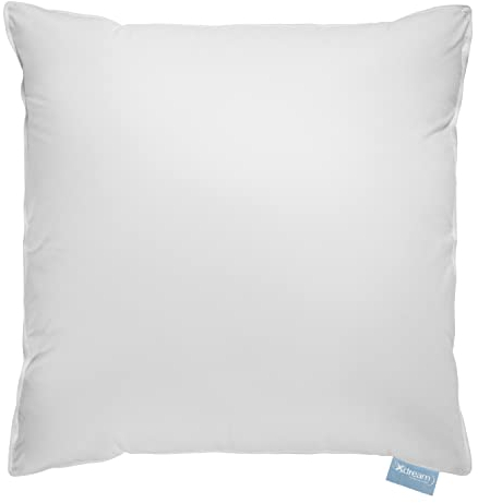 XDREAM Premium Daunenkissen Federkopfkissen | Hülle: 100% Baumwolle | Füllung: 100% Daunen & Federn | Füllgewicht: 1000 g | 80 x 80 cm