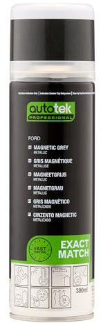 AutoTek Professional Exact Match Car Spray Paint, Ford Magnetic Grey Metallic Aerosol Spray, 300 ml