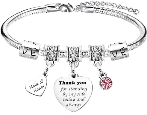 Regalo para dama de honor, pulsera de boda, regalo de propuesta de dama de honor, regalos de dama de honor, joyería de boda, regalos de boda para dama de honor, regalo de agradecimiento para dama de
