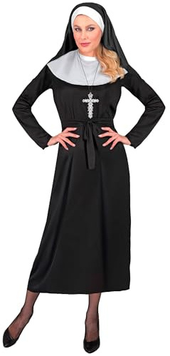 W WIDMANN MILANO Party Fashion - Costume nonne, robe, sœur de couvent, costume d'église, déguisement de carnaval