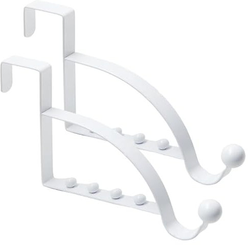 Türhaken zum Einhängen, 2 Stück Türgarderobe Universelle, Robuste Kleiderhaken Tür, Türhakenleiste zum Einhängen, Fensterhaken für Deko zum Hängen